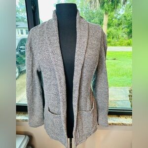 Zara Heather Gray Open Front Knit Cardigan
